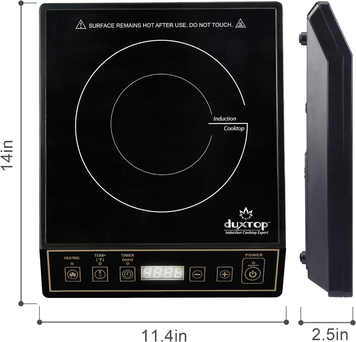 Duxtop 1800W Portable Induction Cooktop Countertop Burner, Gold 9120MC/BT-M20B