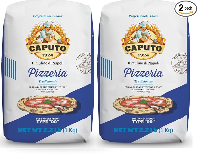 Antimo Caputo Pizzeria 00 Flour (Blue) 2.2 LB - Pack of 2 (Total 4.4 LBS)