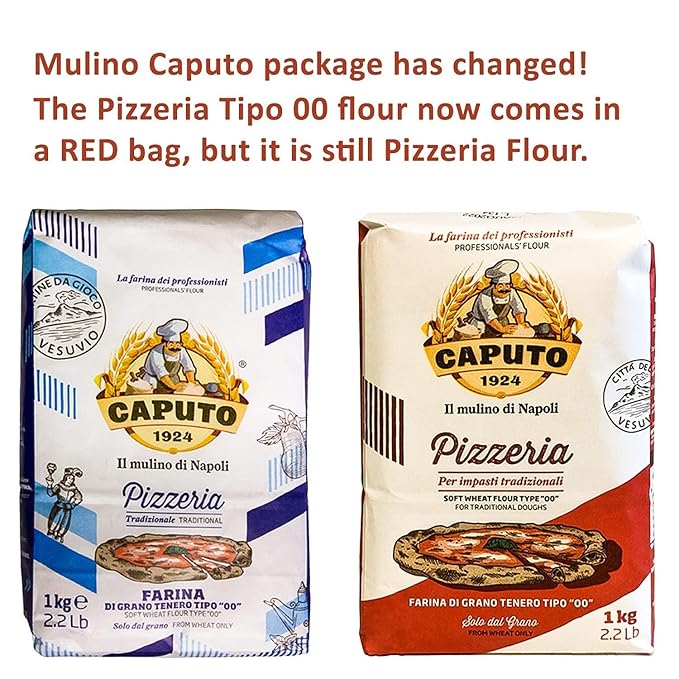 Mulino Caputo 00 Pizzeria Flour 1Kilo Bag, 140.8 Ounce, 2.2 pound (pack of 4)
