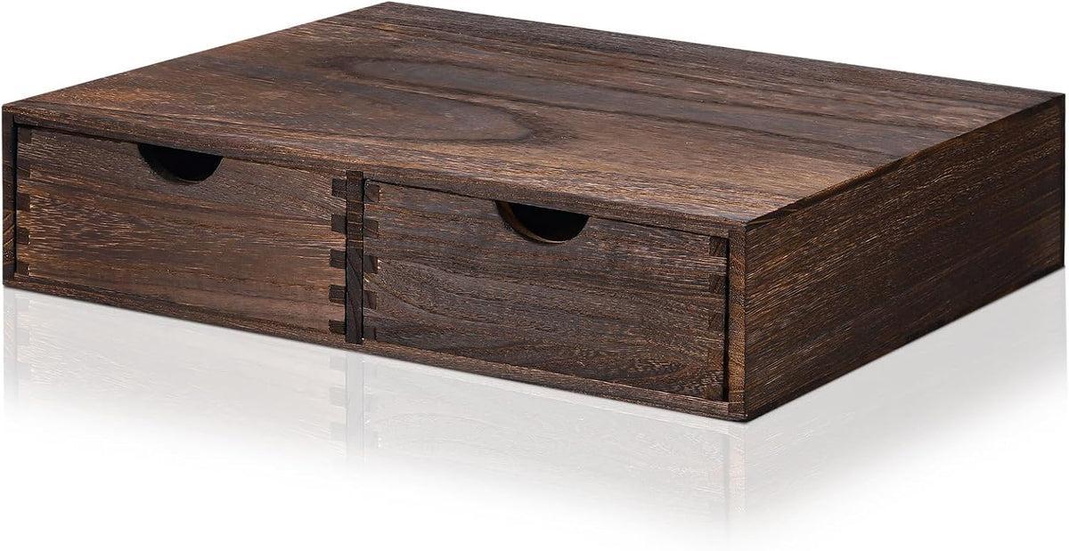 Suzile Wooden Coffee Pod Storage Drawer Cabinet Tea Organizer, 2 Drawer