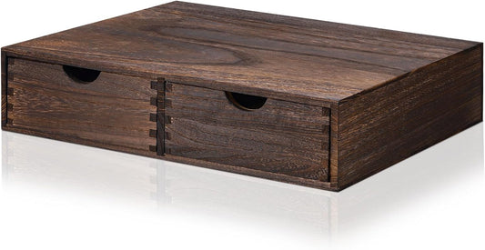 Suzile Wooden Coffee Pod Storage Drawer Cabinet Tea Organizer, 2 Drawer