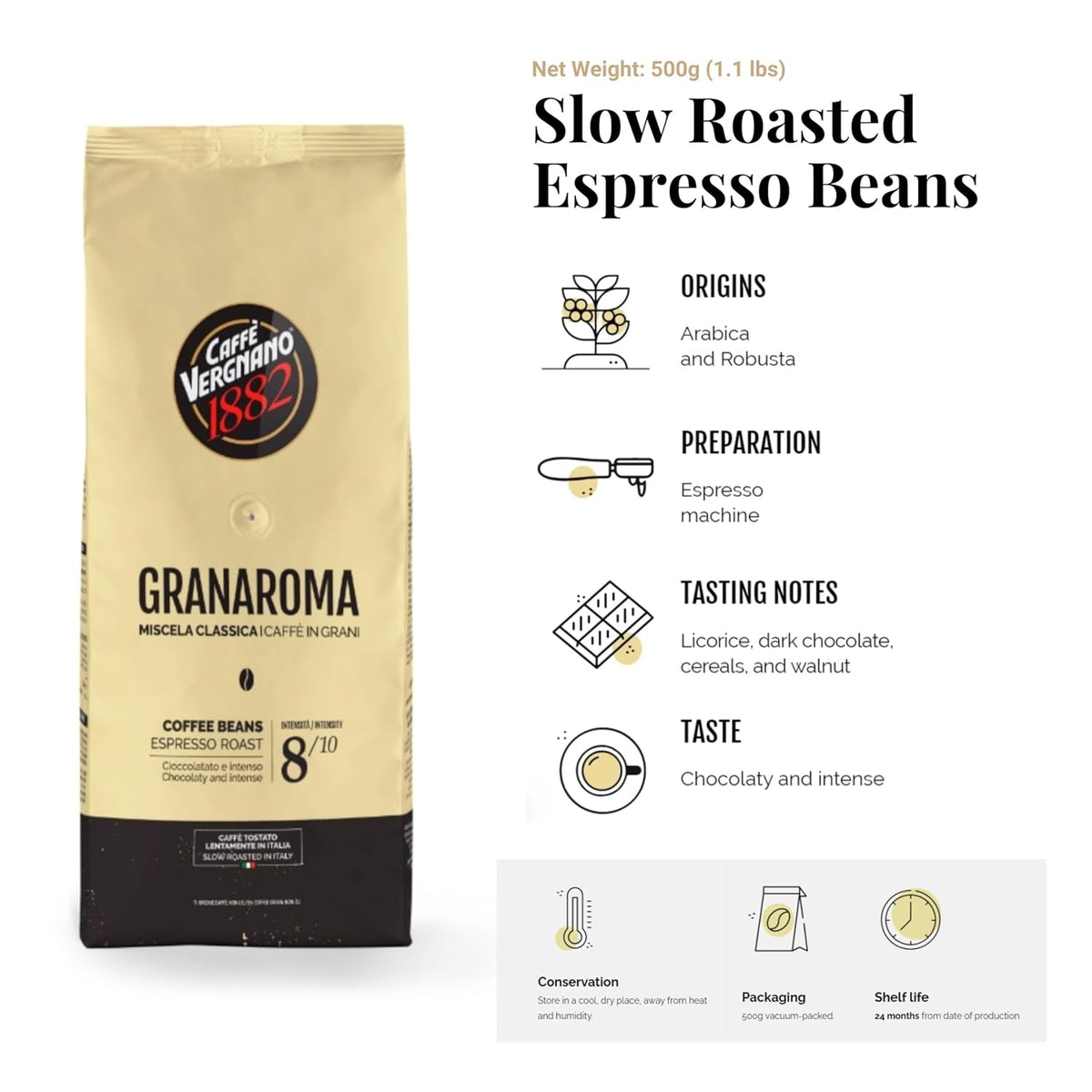 Caffe Vergnano Variety Whole Bean Coffee