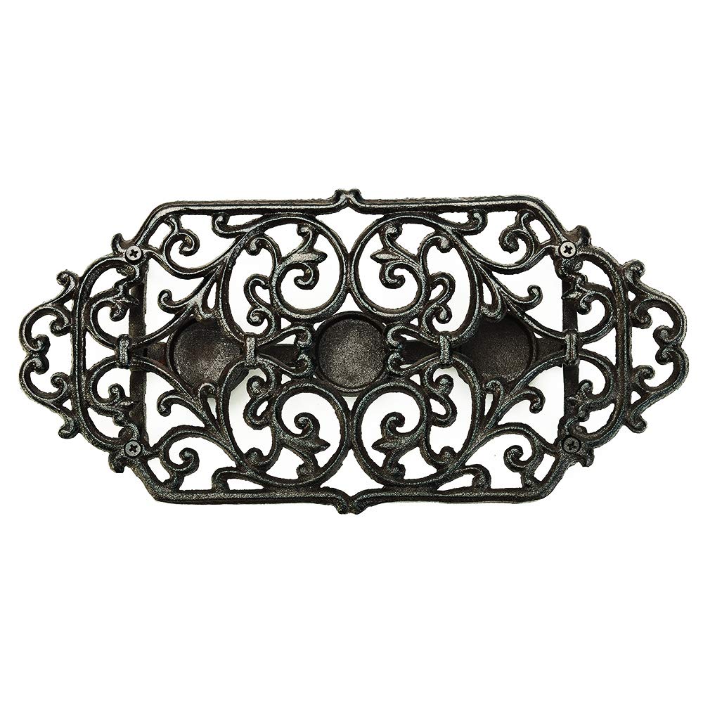Sungmor Heavy Duty Cast Iron Teapot Dish Warmer Stable Holder for Tealight Stand, Tealight Warmer Decorative Stove for Villa Yard Balcony-Flower Shape