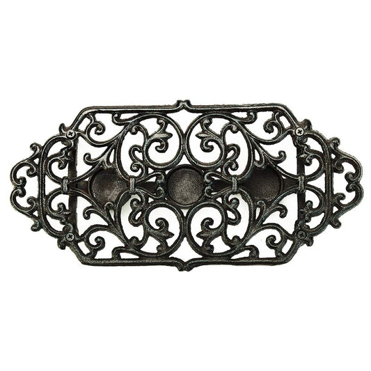 Sungmor Heavy Duty Cast Iron Teapot Dish Warmer Stable Holder for Tealight Stand, Tealight Warmer Decorative Stove for Villa Yard Balcony-Flower Shape