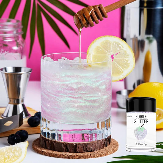 Iridescent Edible Glitter for Drinks - 5 Grams Prism Powder Cocktail Drink Glitter Food Grade Luster Shimmering Dust Vegan