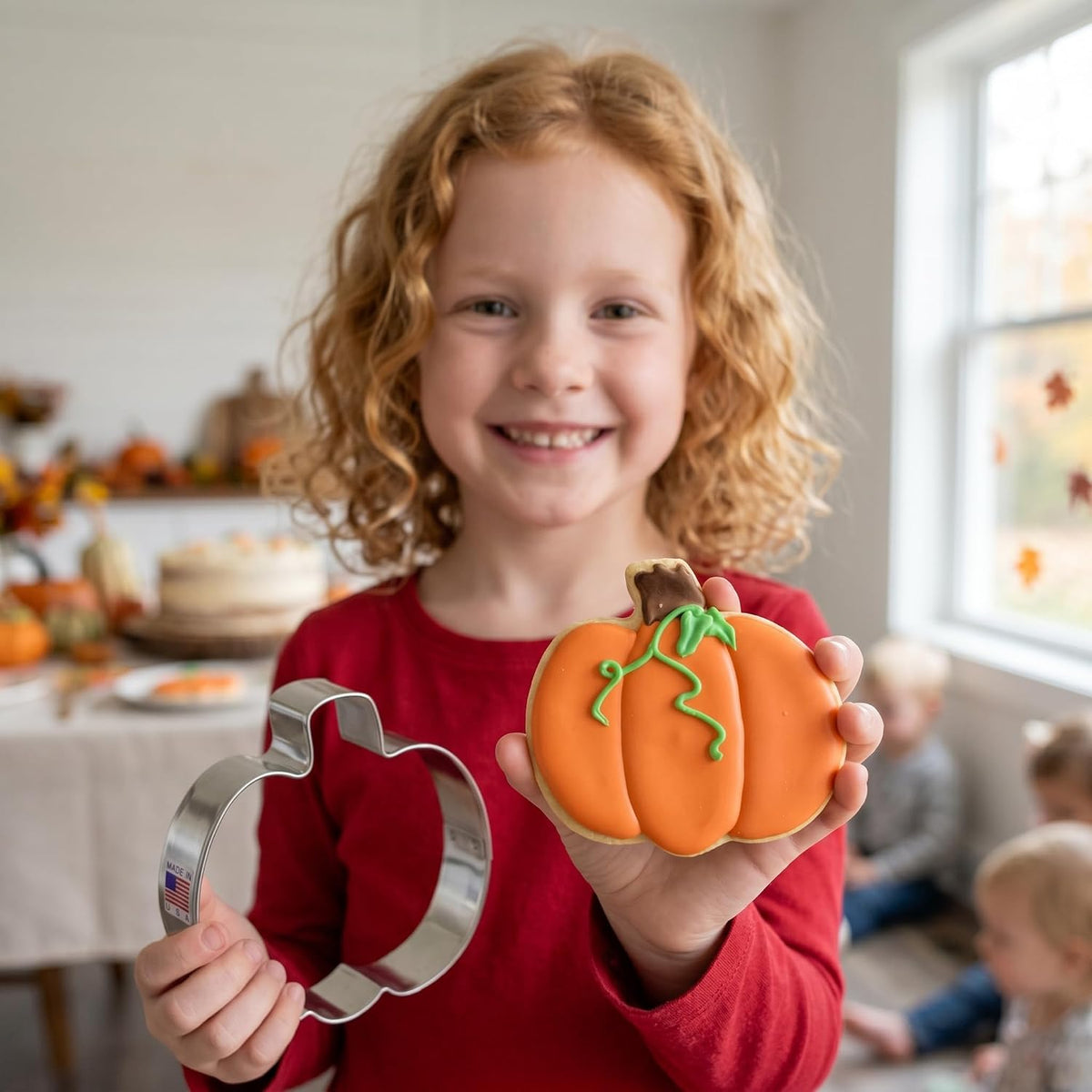 Ann Clark Jack-O-Lantern Pumpkin Cookie Cutter, Large 4” Made in USA