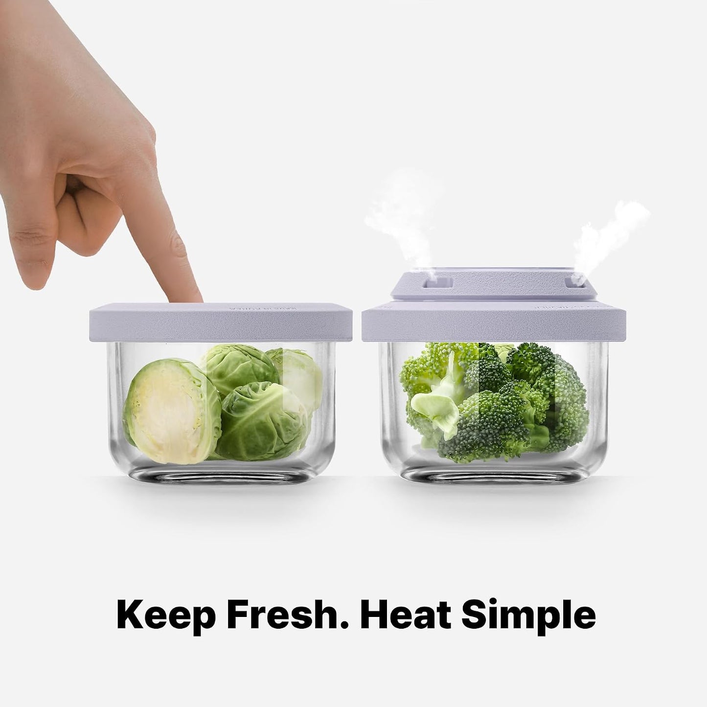 Comotomo Glass Baby Food Storage Containers, 4 oz Jars with Silicone Lids, Airtight Baby Food Prep Cups for Purees, Snacks, Daycare and Small Leftovers, Microwave and Dishwasher Safe, Set of 6