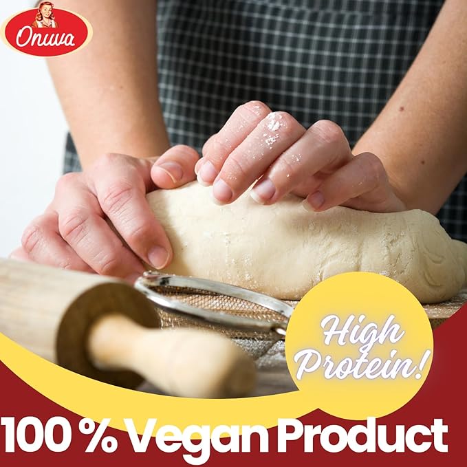 Vital Wheat Gluten by Onuva | High in Protein | 4lb (1.81 kg) | Vegan | Non GMO | Keto Friendly | Bread Making | Natural Powder for Bread Machine | Low Carb | Vegan Gluten | For Seitan | Pack of 1