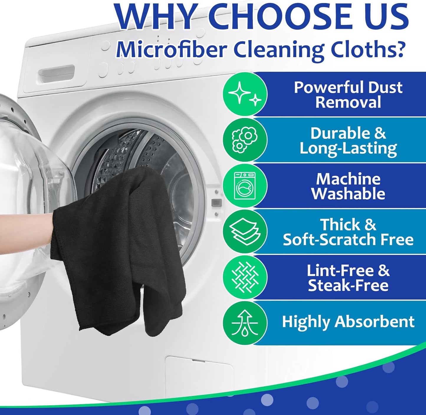 Newwiee 6 Pcs Extra Large Microfiber Cleaning Cloth