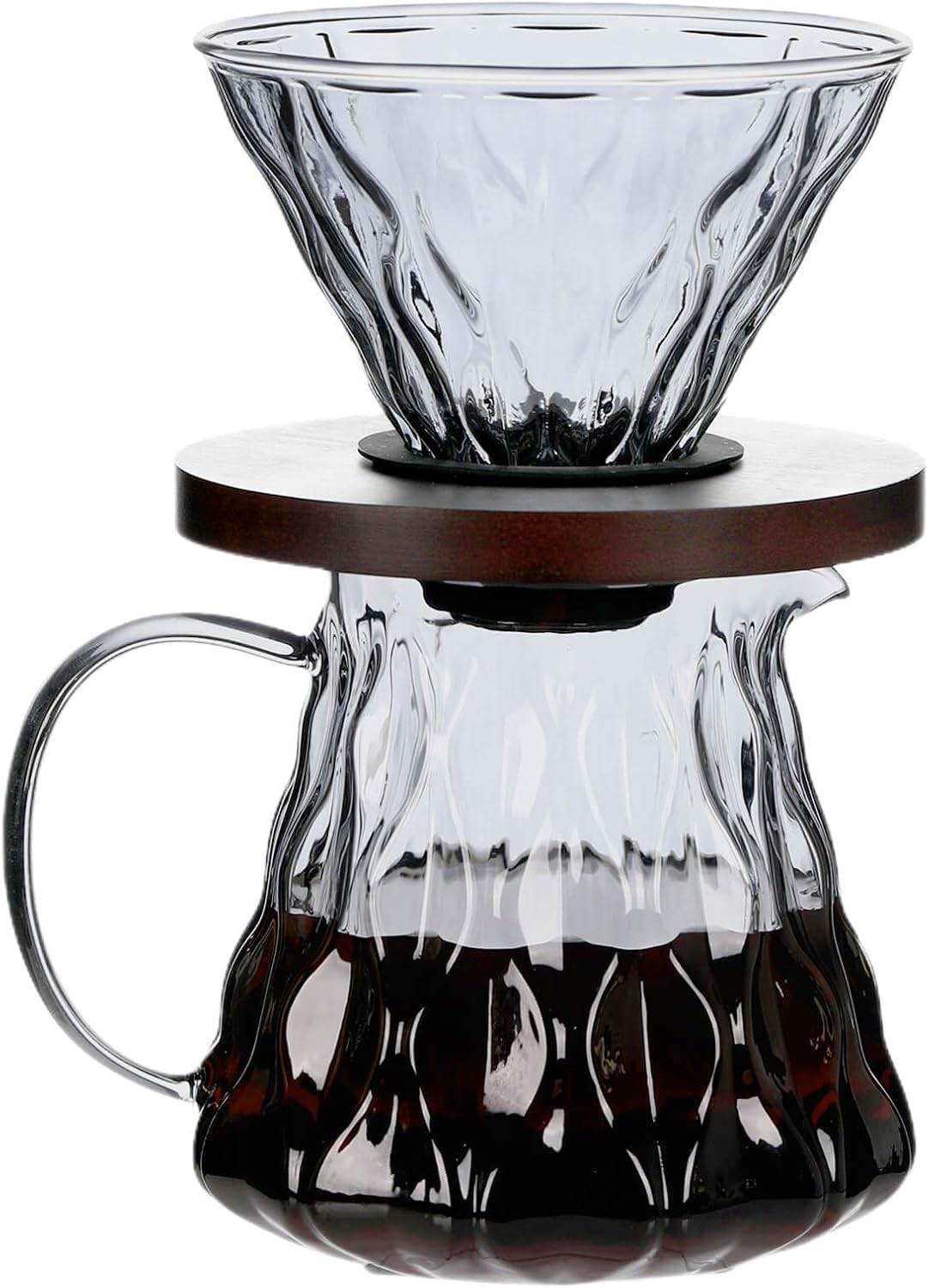Unbreakable - Pour Over Coffee Maker 650ML/22OZ, Heat Resistant Borosilicate Glass Dripper with Filt