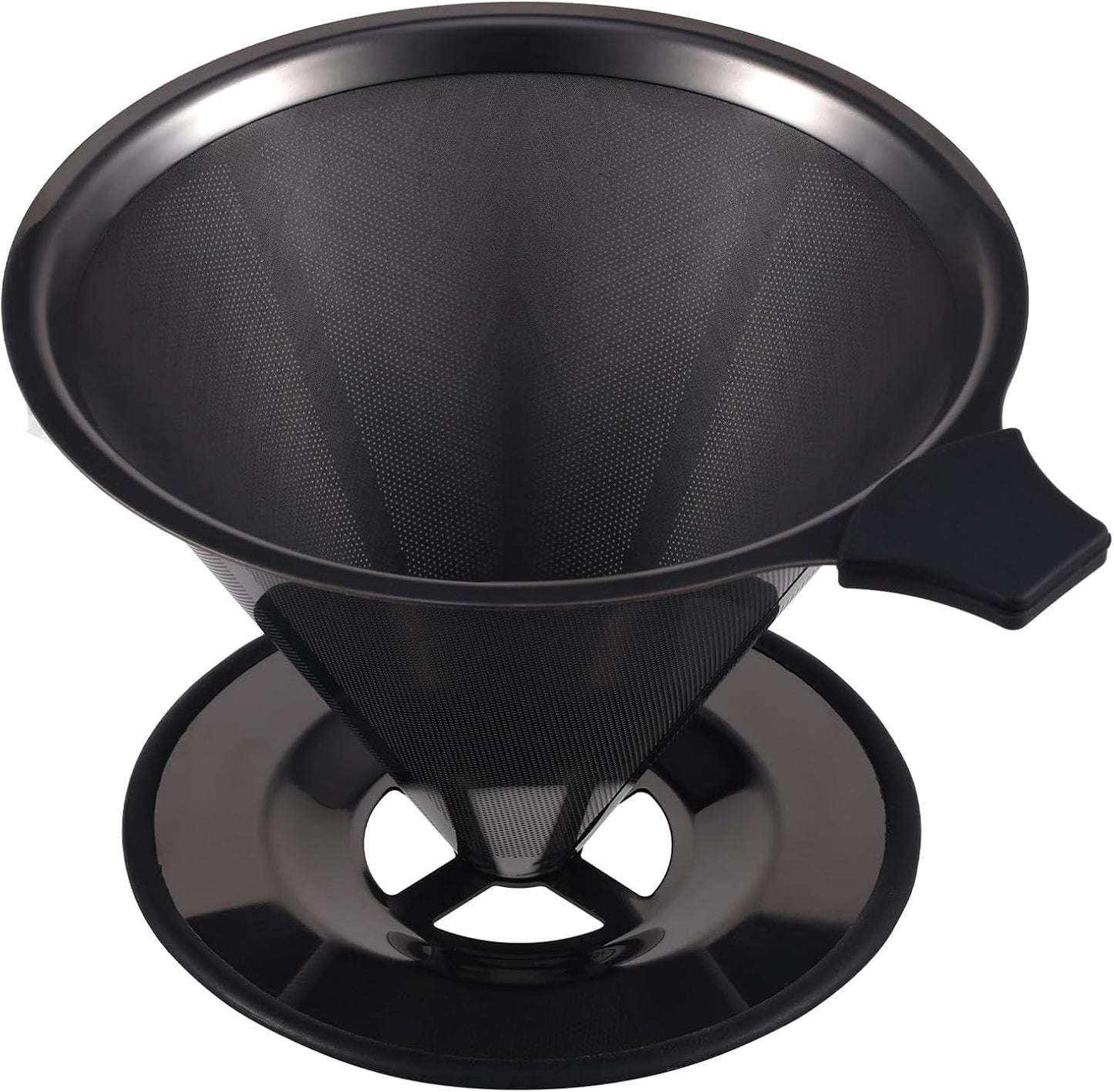 【2.0 Upgraded】 Stainless Steel Pour Over Coffee Maker, Reusable Paperless Drip Coffee Filter and Coffee Strainer for Single Cup Hand Brew, 1–6 Cup