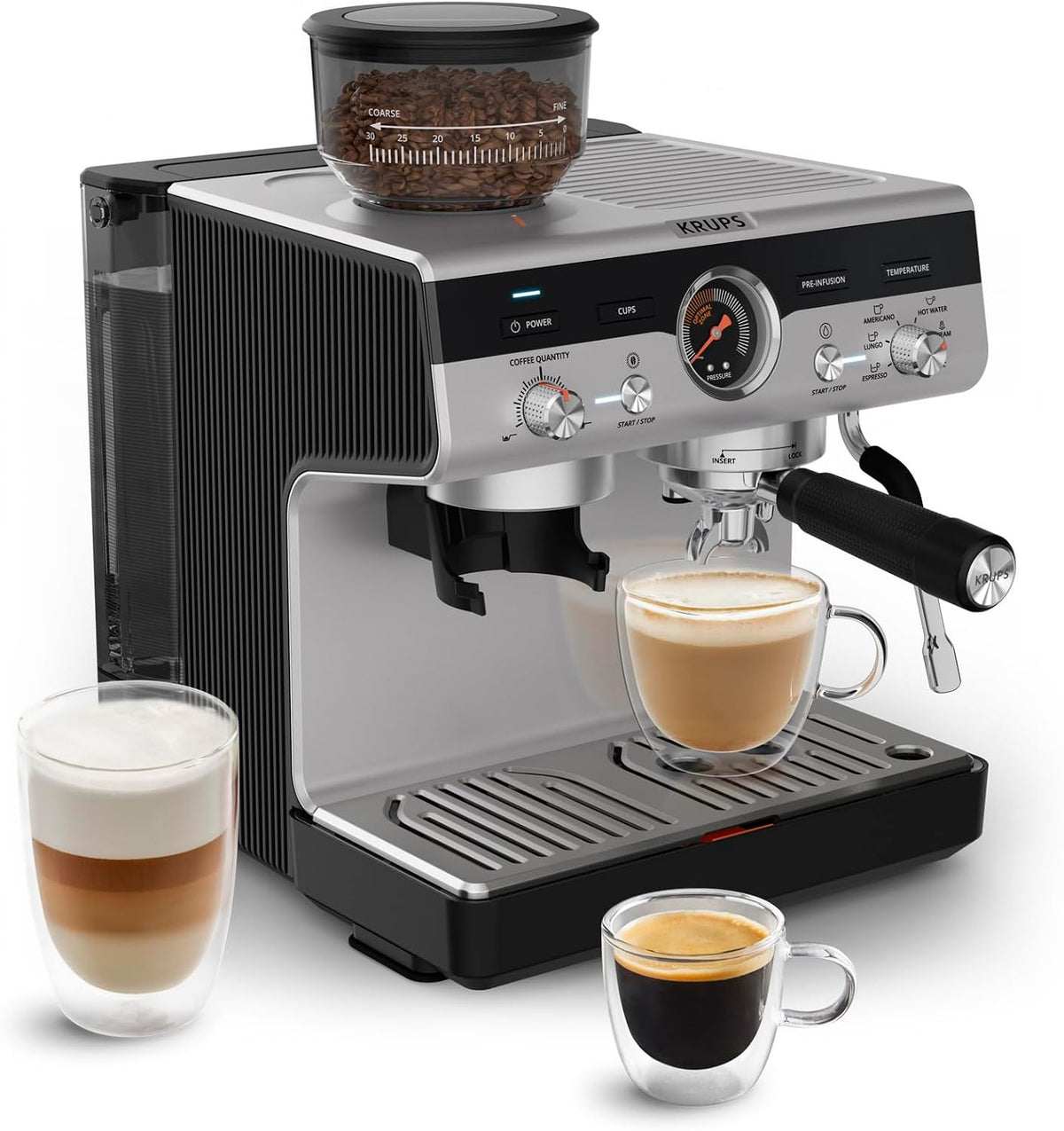 KRUPS Barista Espresso Machine with Built-In Grinder