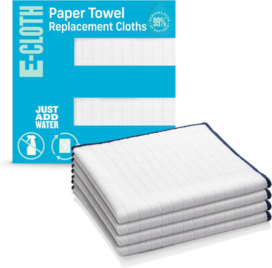 E-Cloth Reusable Paper Towel Replacement Cloth, Premium Microfiber Cleaning Cloths Ideal for Cleaning Up Spills on