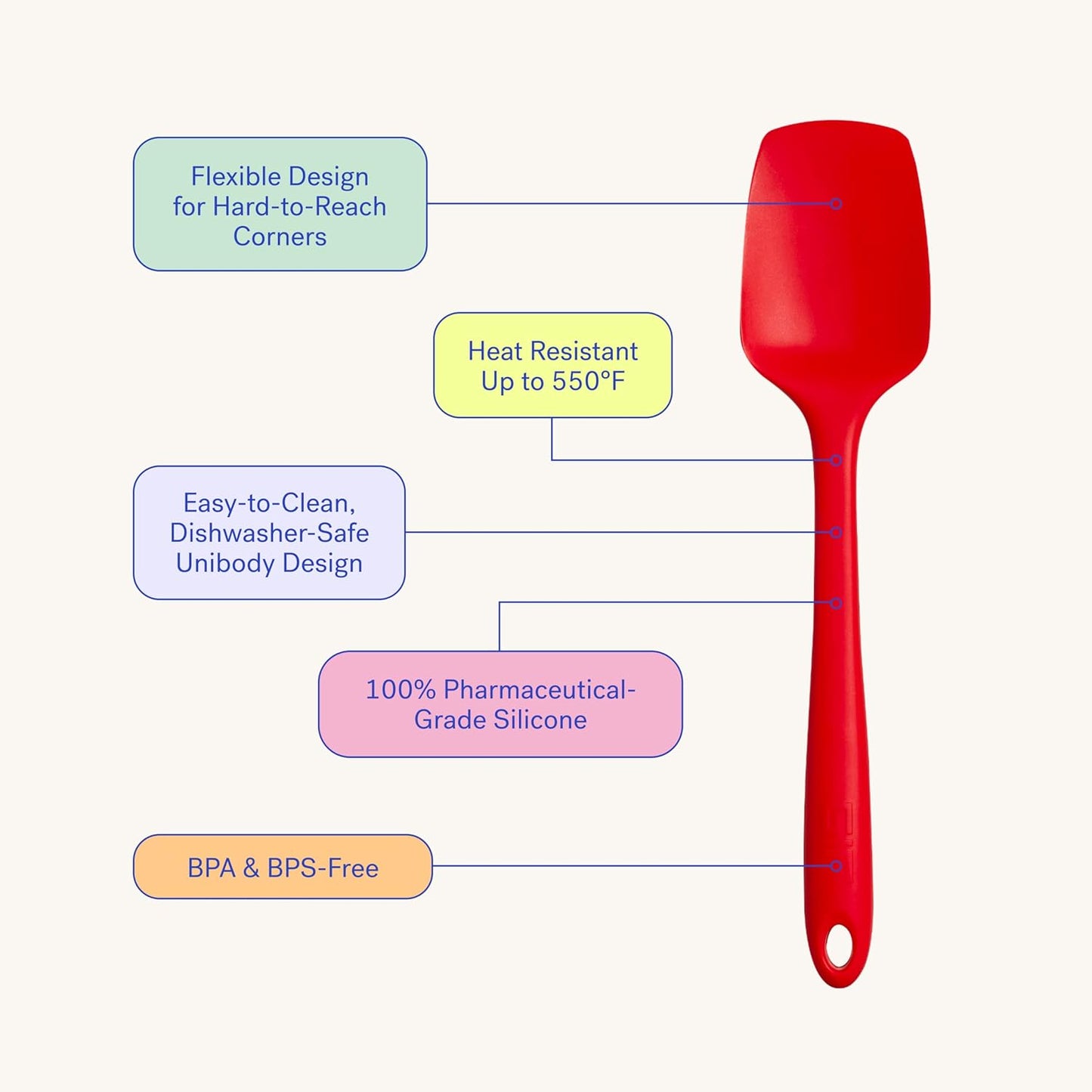 GIR: Get It Right Seamless Spoonula - Non-Stick Heat Resistant Silicone Scraper Spatula - Skinny Design for Mixing, Serving, Scraping, and Stirring - 11 In, Black