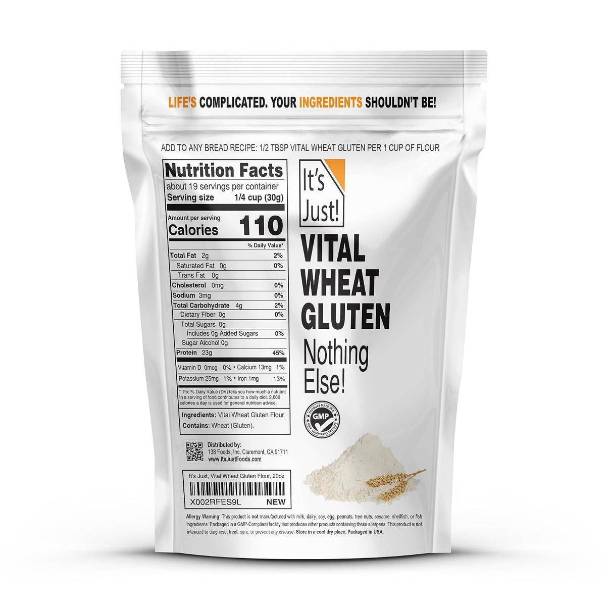 It's Just - Vital Wheat Gluten Flour