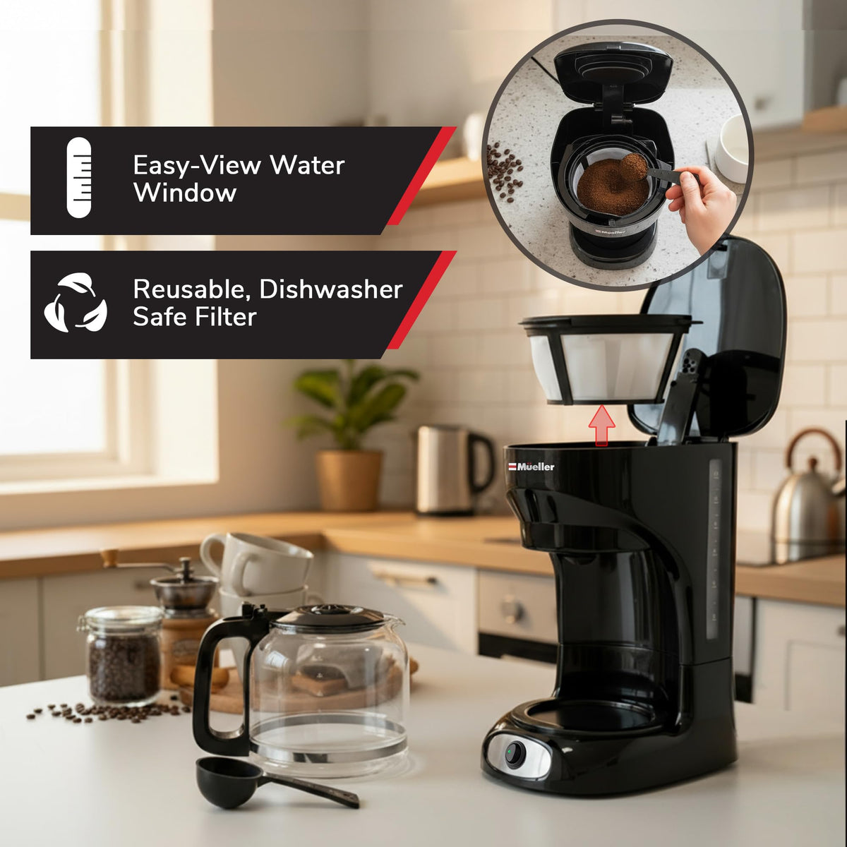 MÜELLERHOME Mueller 12-Cup Drip Coffee Maker