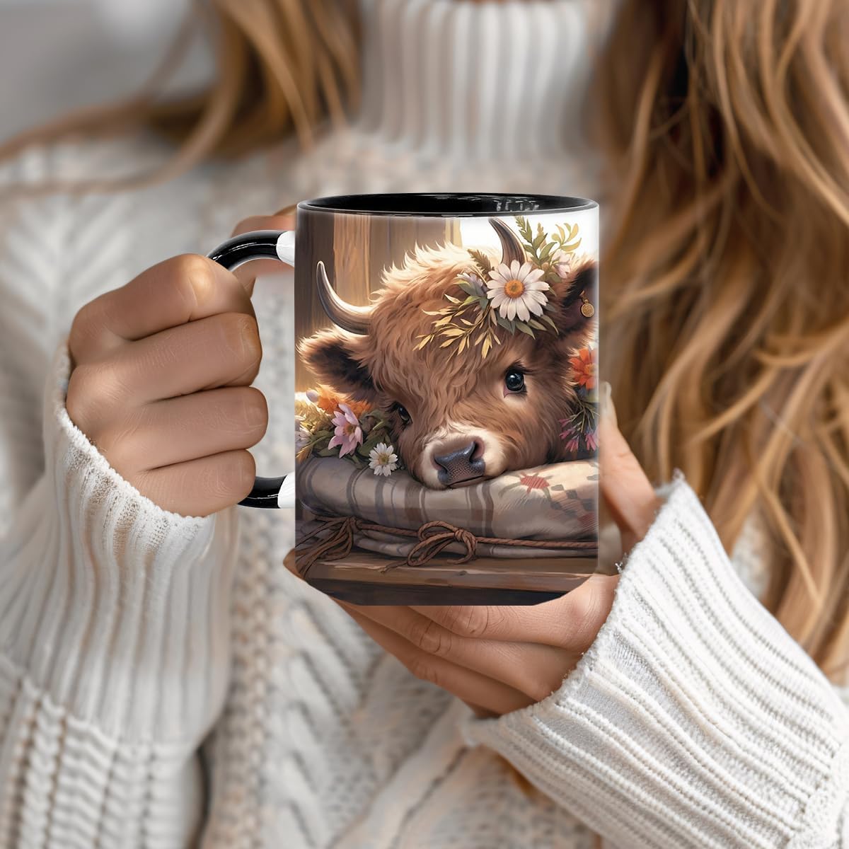Highland Cow Gifts for Woman, Highland Cow Coffee Mug, Cow Iced Coffee Cup, Western Cows Gifts, Cow Gifts Set for Women Cow Lovers, Cows Drinking cup,11oz Mug
