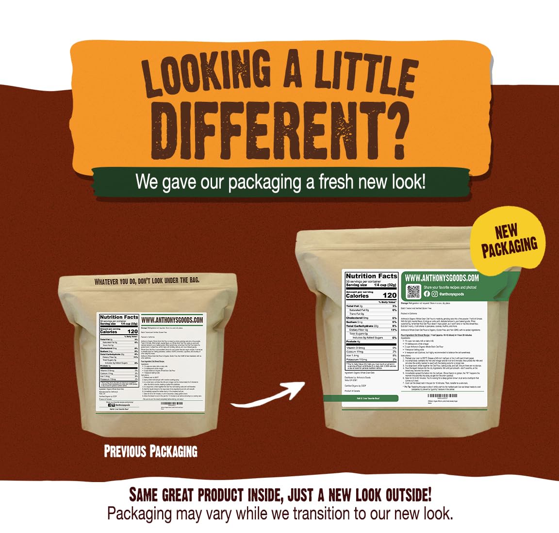 Anthony's Organic Whole Grain Oat Flour