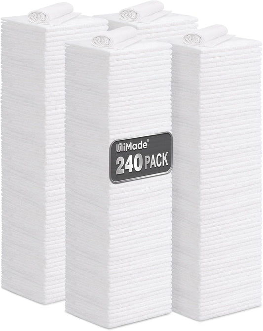Shop Towels, 240 Pack Commercial Grade Work Rags Microfiber Towel for Cars Cleaning Rags Bulk Detailing Cloth for Automotive