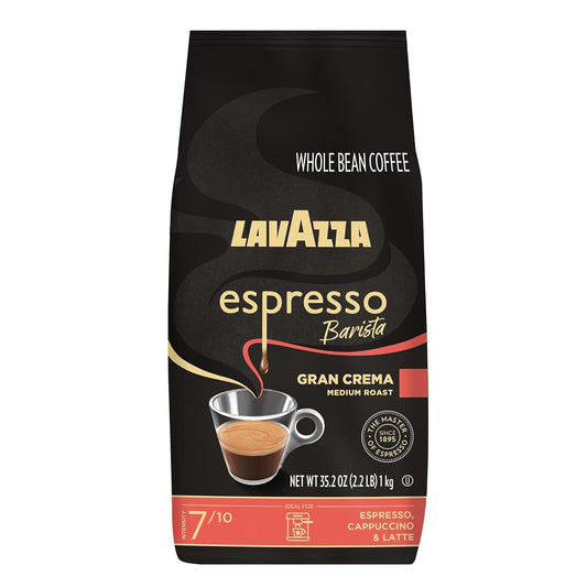 Lavazza Espresso Barista Gran Crema Whole Bean Coffee Blend, Medium Espresso Roast, Oz Bag (Packaging May Vary) - 2.2 LB,