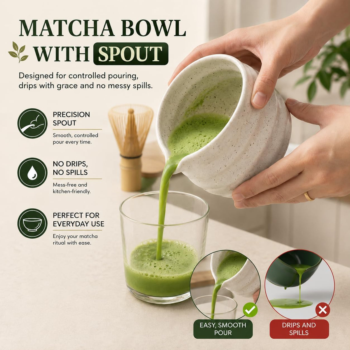 BARISTA EMPEROR® MATCHA WHISK SET PREMIUM 11pcs - Professional Matcha Kit Set with Matcha Bowl, Matcha Whisk, Milk Frother, Spoon, Sifter, Scoop, Stand, Tea Mat, Cloth, Ebook - Matcha Bowl Set
