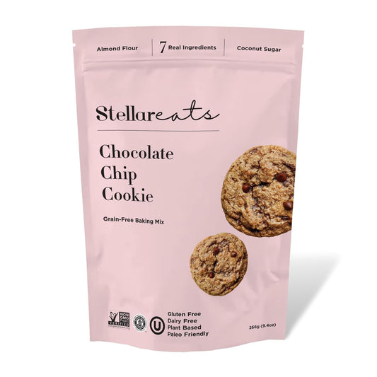 Stellar Eats Grain-Free Chocolate Chip Cookie Mix | Almond Flour-Based | Gluten-Free, Dairy-Free, Paleo-Friendly | Soft,