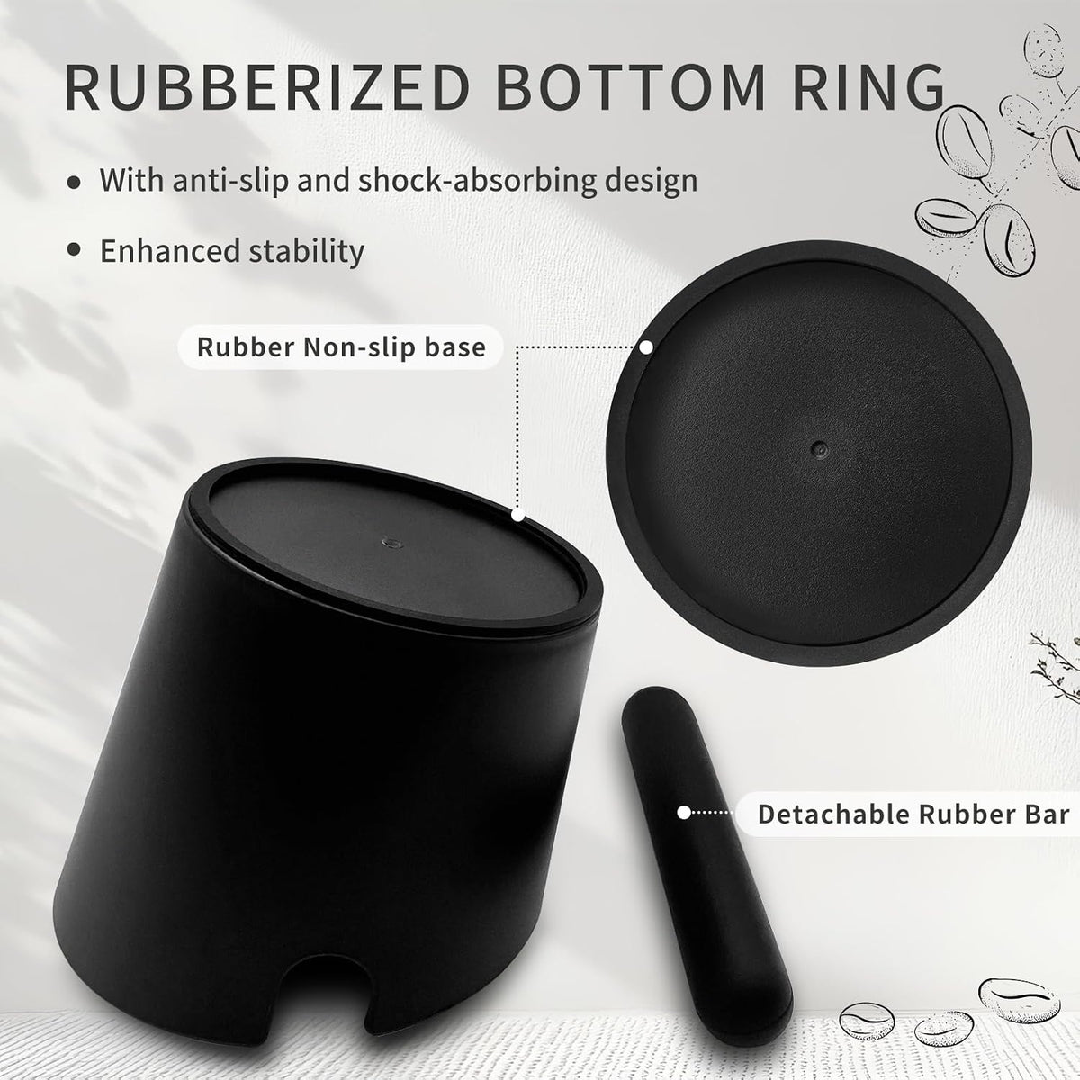IAOSEN 5 Inch Espresso Knock Box