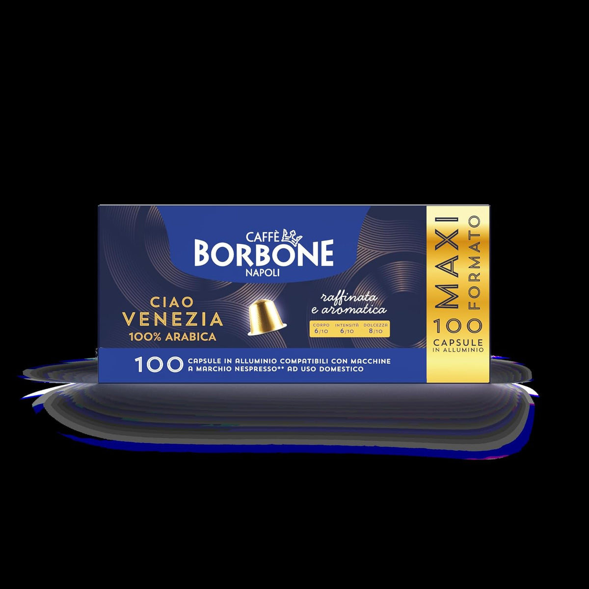 Caffè Borbone Ciao Venezia Aluminum Capsules Compatible with Nespresso Original Machines, Medium Roast, 100 Count
