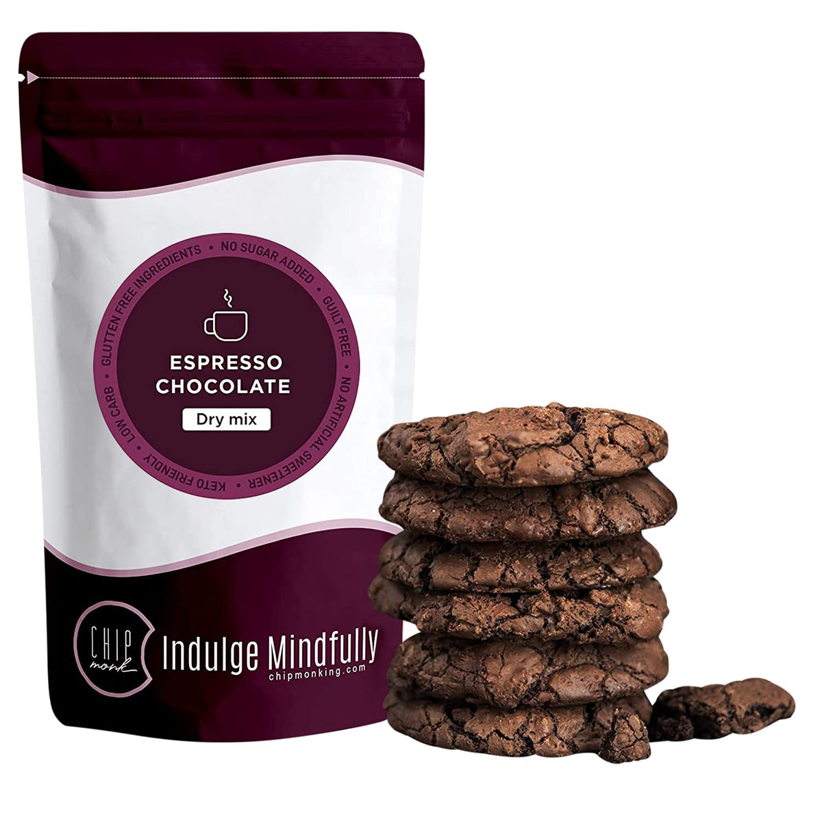 ChipMonk Espresso Chocolate Keto Cookie Mix Low Carb Gluten-Free Baking Mix | Gluten-Free Almond Flour Mix Yields 20 Soft, Chewy High-Protein Low-Carb Low-Sugar Cookies; 1g Net Carb Each