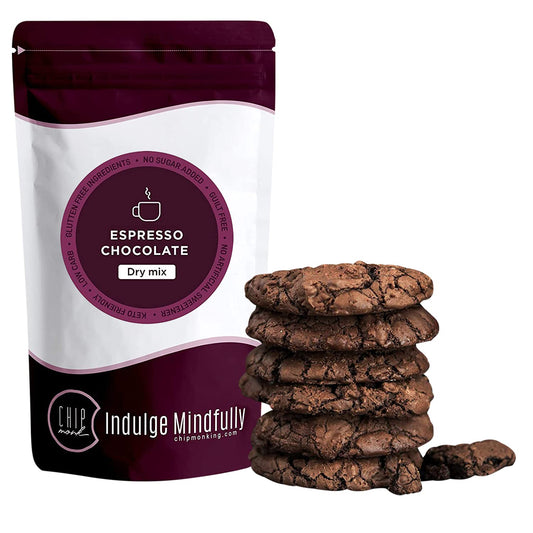 ChipMonk Espresso Chocolate Keto Cookie Mix Low Carb Gluten-Free Baking Mix | Gluten-Free Almond Flour Mix Yields 20 Soft, Chewy High-Protein Low-Carb Low-Sugar Cookies; 1g Net Carb Each