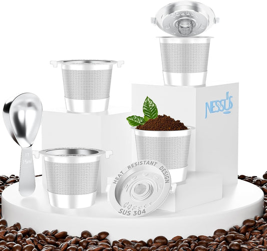 NESSUS reuse kcups for Keurig 1.0, Stainless steel reusable k cup, Metal k cups for keurig, refillable pod with Heat
