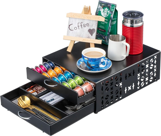 Flagship for Vertuo Pod Holder Coffee Accessories Organizar for Nespresso Pod Storage Large Capacity Fits All Size Coffee