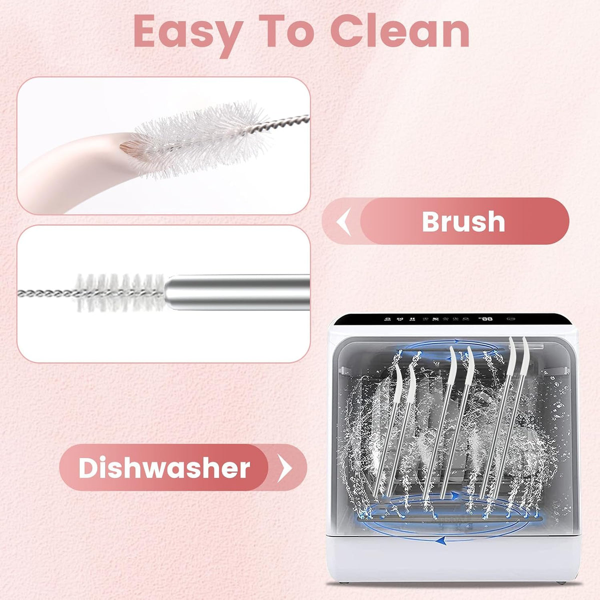 OUTXE Anti Wrinkle Straw 6 Pcs for Stanley, Lip Filler flat Straw Topper