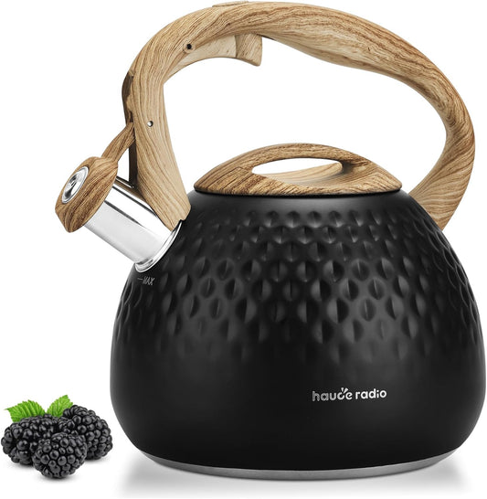 Tea Kettle Stovetop,2.5QT Stainless Steel Whistling Teapot for Stove Top Aesthetic,Portable Water Kettles Camping with