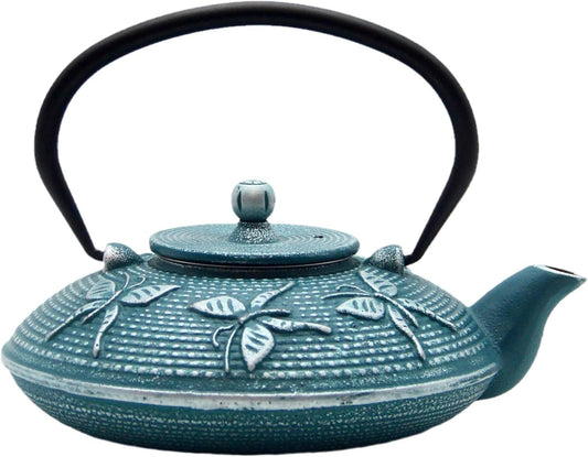 Cast Iron Teapot,SECHUDO Tea Kettle Coated with Enameled Interior for Loose Tea,Cast Iron Teapot with Stainless Steel