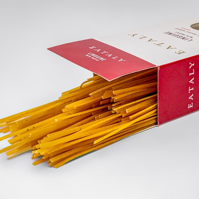 Eataly Italian Linguine with Truffle Pasta Noodles - 250g (8.8 oz.) Box -Authentic Durum Semolina Wheat - Made in Italy- Dried Pasta for Gourmet Dining, 1 Pack