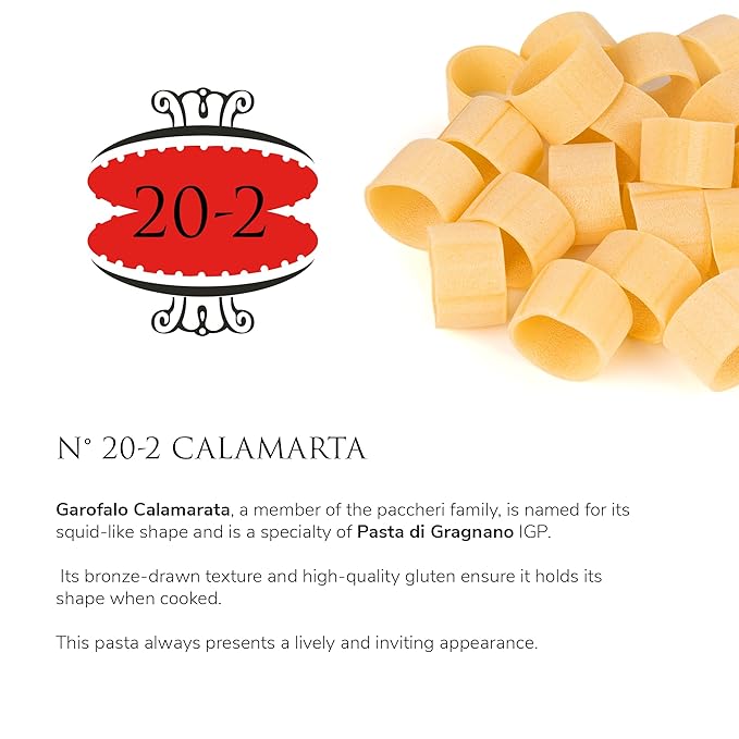 Garofalo - Premium Durum Wheat Semolina Calamarata Pasta, Italian Made, Bronze-Drawn, Al-Dente, One-Ingredient Pasta (4 pack)