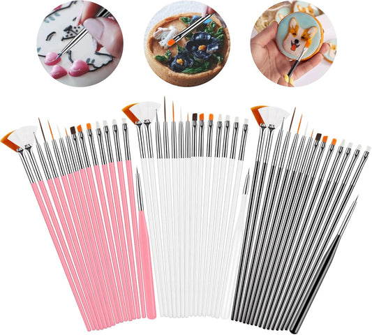 Cake Painting Brushes, 45 Pcs Cake Decorating Brushes Fondant Sugar DIY Tools Set Food Safe Baking Brush for Cake Cookie