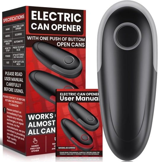One Touch Electric Can Opener Fits All Can Sizes, Electric Can Openers for Kitchen Food Safe with Smooth Edge, Kitchen