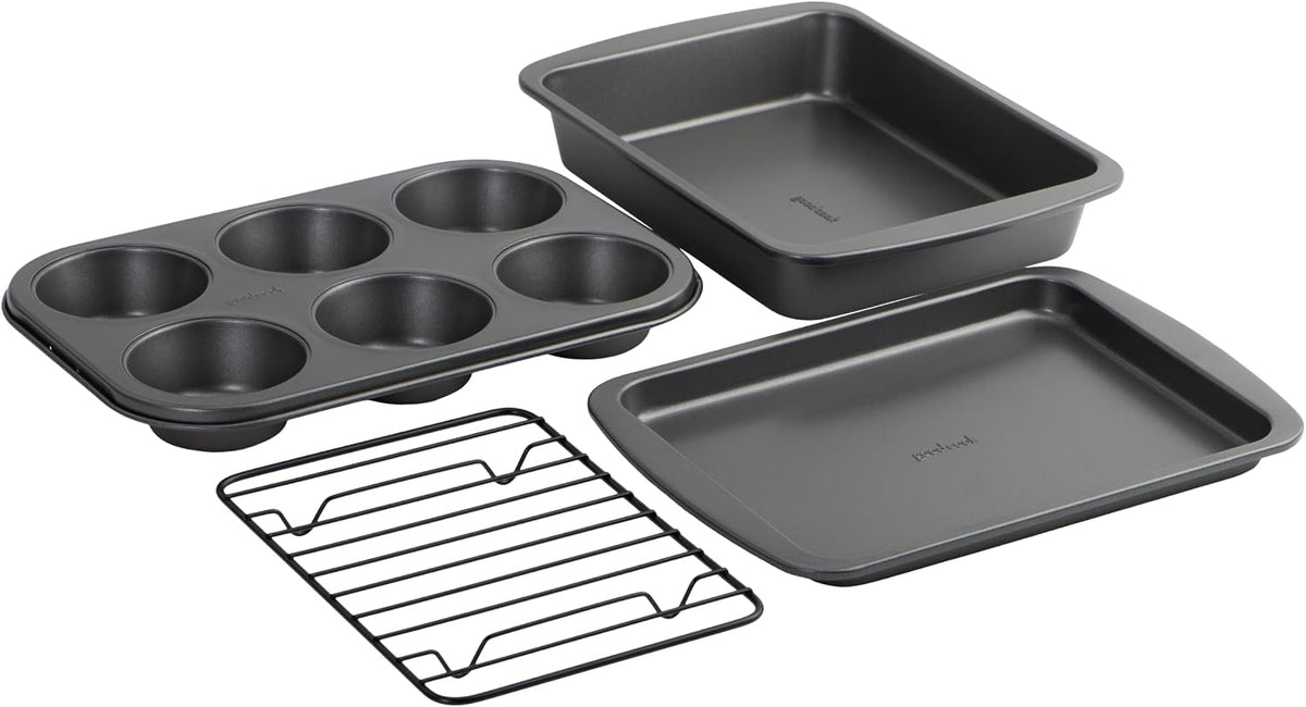 GoodCook 4-Piece Nonstick Steel Toaster Oven Set with Sheet Pan
