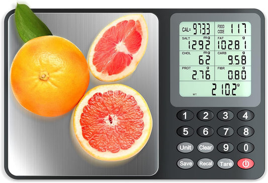 Fuzion Nutrition Food Scale, Digital Food Scale for Weight Loss, Calculating Food Facts, Macro, Calorie, Meal Prep, Portion