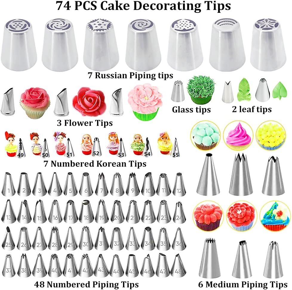 Cake Decorating Kit,678 Baking Supplies Kit with Cake Decorating Supplies