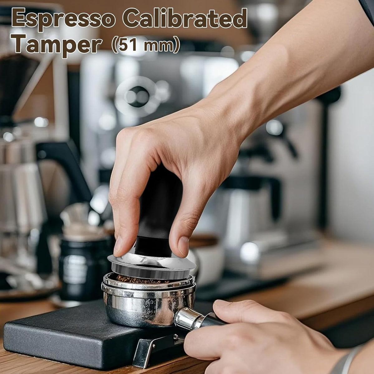 Espresso Accessories Kit, Tamper Tools Set, Coffee Machine Tools Sets | 51mm, 24pcs, Alibrated Spring Stainless Steel Base, for Home Office hotels, Fits for Delonghi/CASABREWS coffee machine