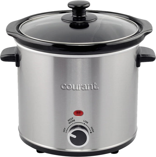 Courant Slow Cooker 3.2 Quart - Stainless Steel