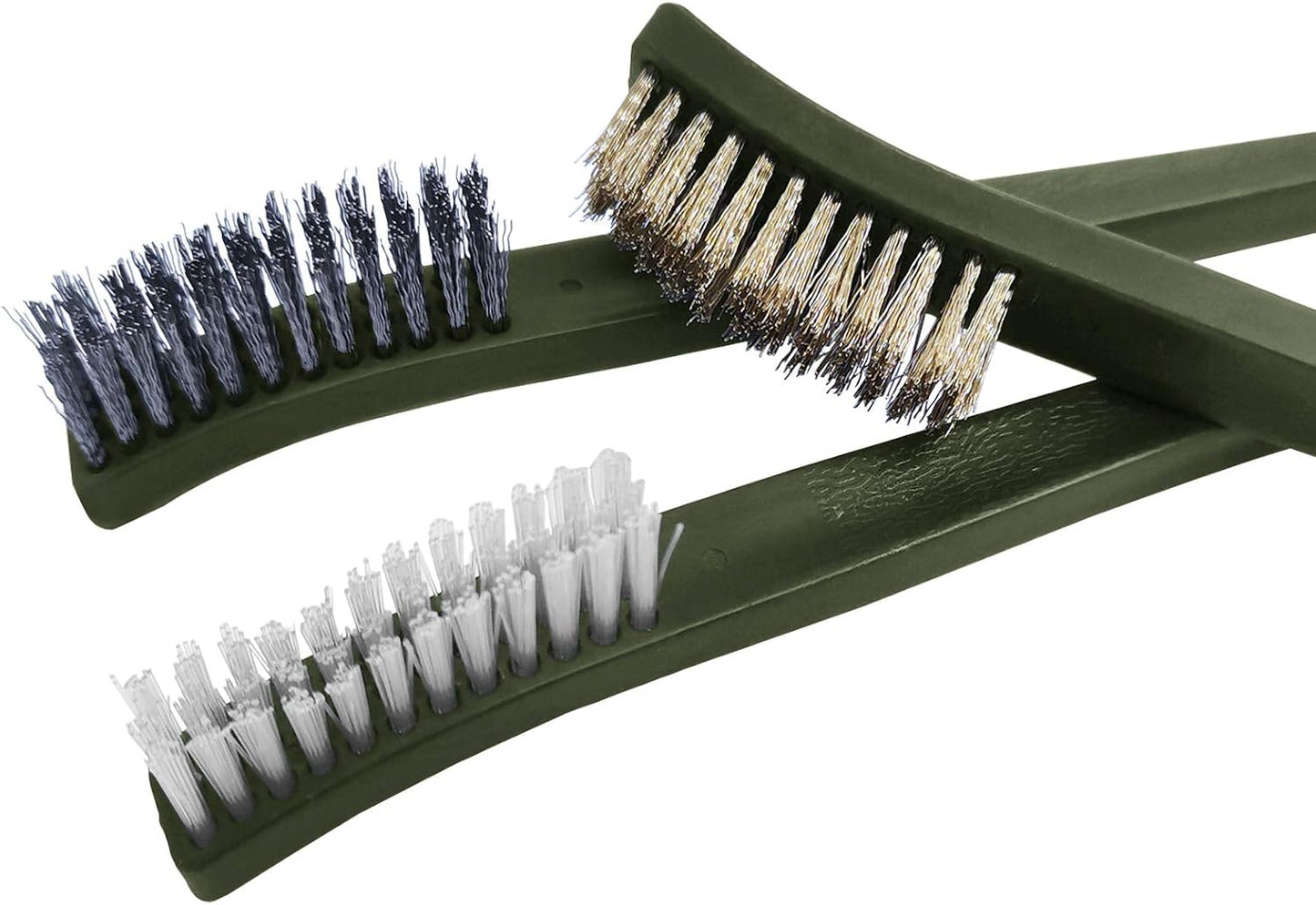 FineGood 9 Pcs Wire Brush Set - Carb Cleaner Kit with 3 Brass, 3 Steel, 3 Nylon Brushes for Car Detailing