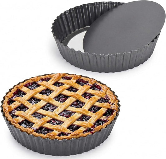 2 Pack 10 Inch Nonstick Tart Pan