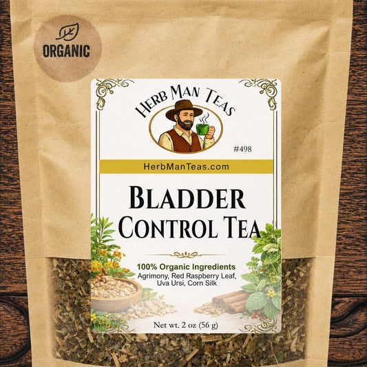 BLADDER CONTROL TEA – Nighttime Bladder Support &amp; Fewer Bathroom Trips – Organic Loose Leaf – by Master Herbalist Khabir | Corn Silk, Agrimony &amp; Stinging Nettle
