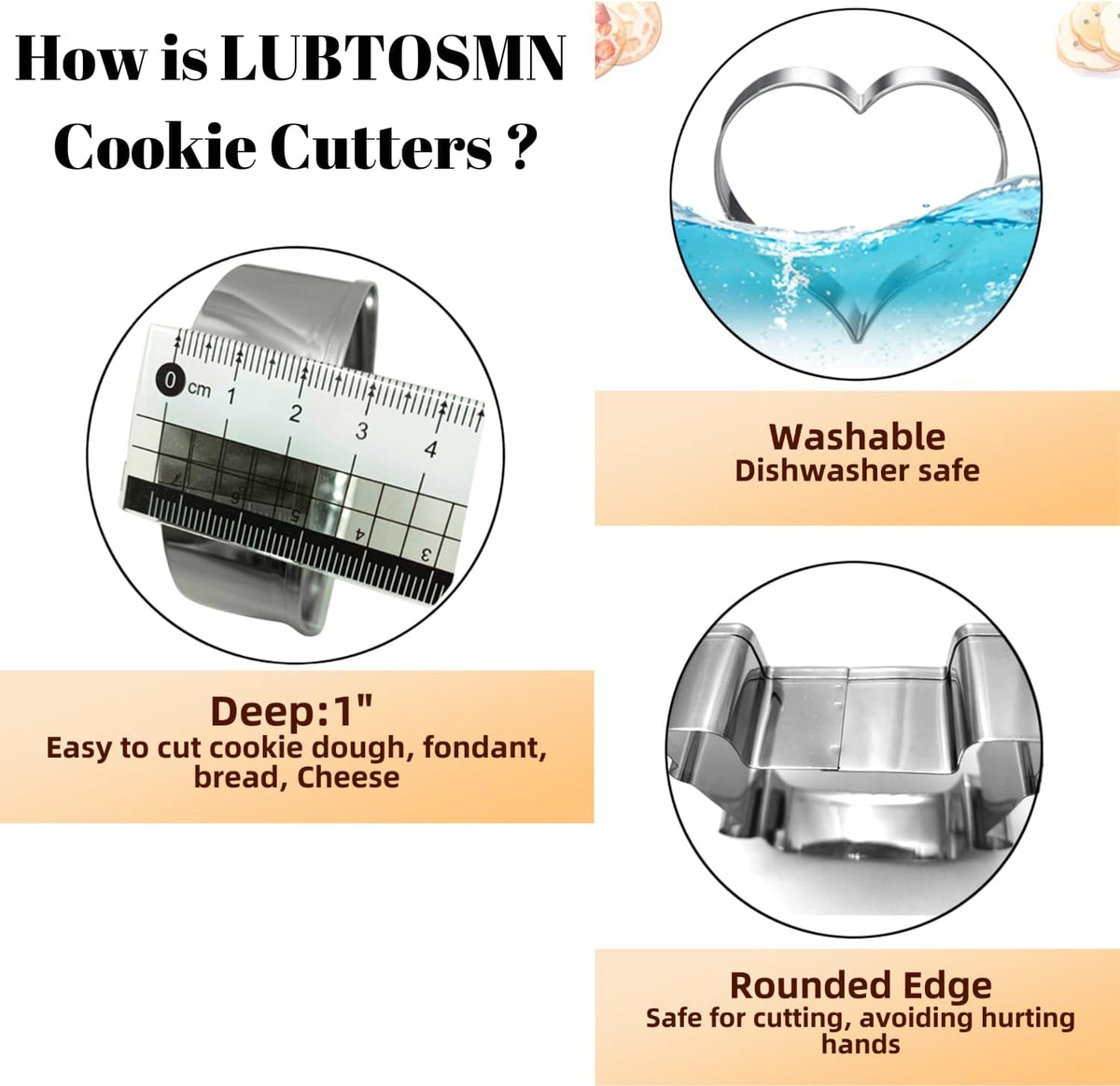 LUBTOSMN Gnome Cookie Cutter Set-5.3" 4.5" 4.3"-3-Pieces-Holiday Cookie Cutters Fondant Biscui Cutters