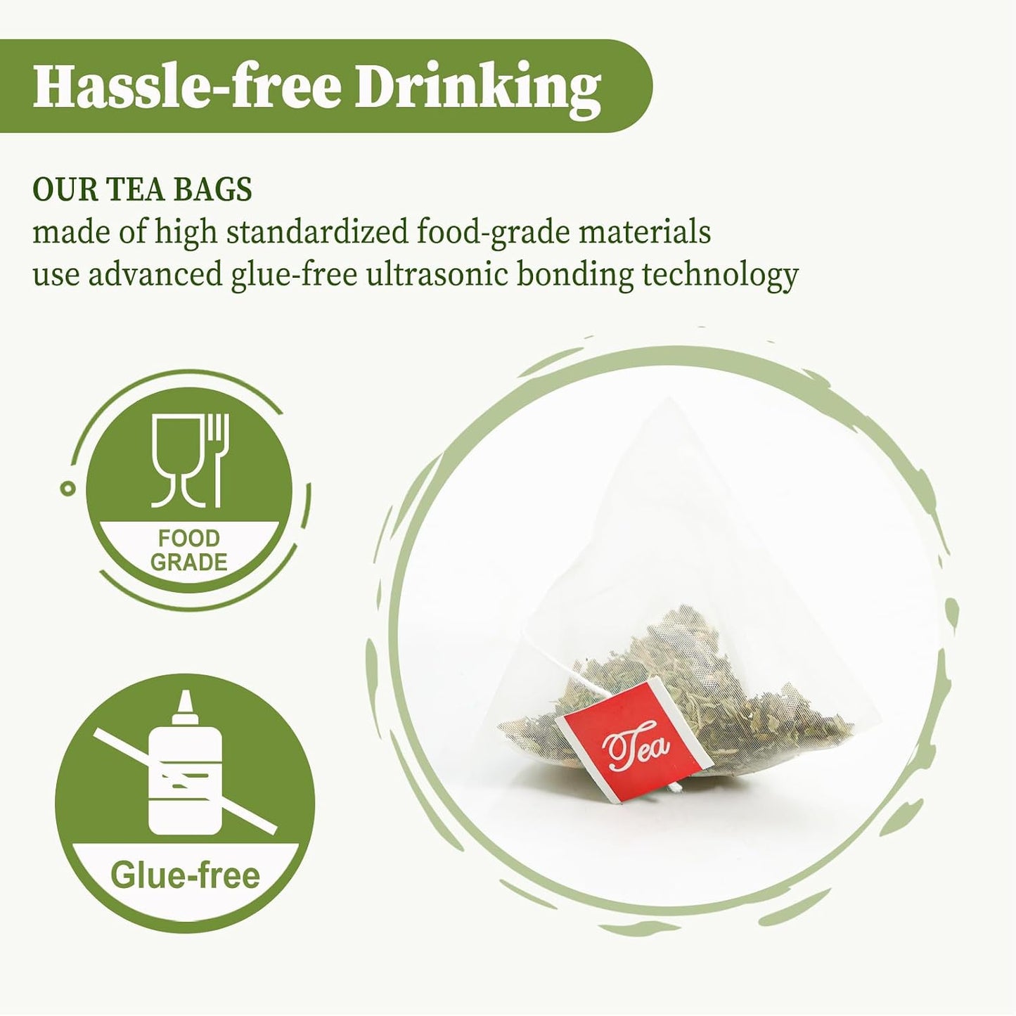 FullChea - Lemon Balm Tea Bags, 40 Count, Natural lemon balm leaves | Melissa Officinalis, caffeine-free, promotes relaxation and supports digestive comfort in herbal tea blends
