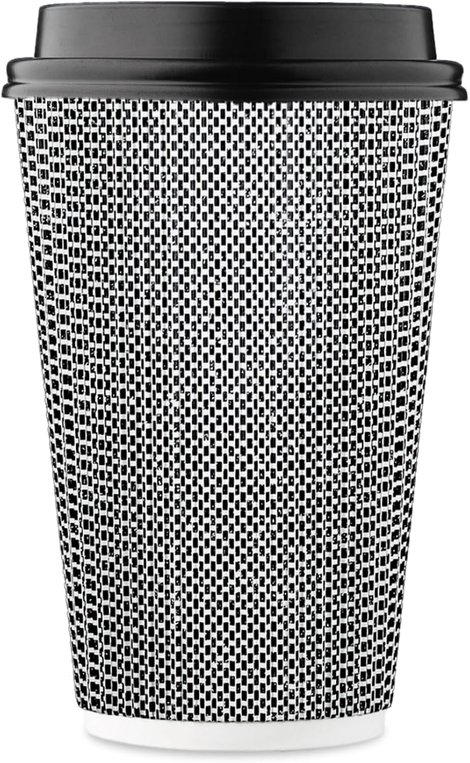16 oz Disposable Paper Coffee Cups with Lids Insulated Double-Walled Togo